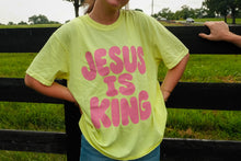 Load image into Gallery viewer, Jesus is King Neon Tee