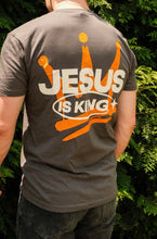 Load image into Gallery viewer, Jesus is King Gray Tee