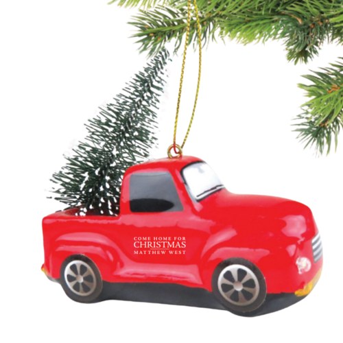 Red Truck Christmas Ornament