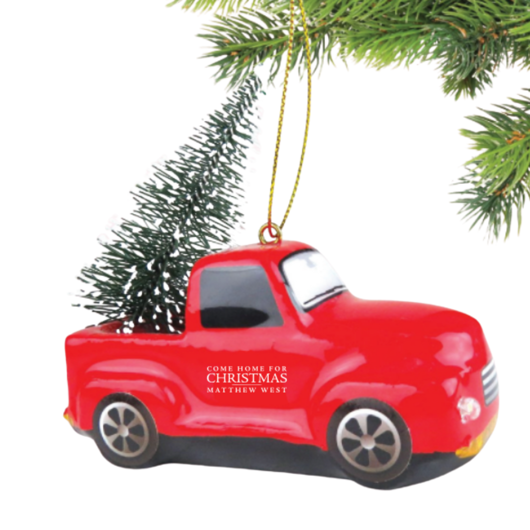 Red Truck Christmas Ornament