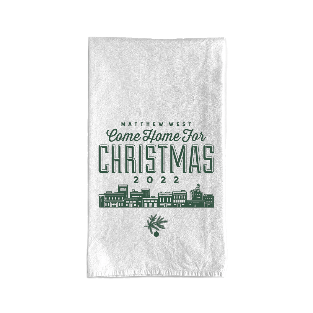 Come Thou Long Expected Jesus Christmas Tea Towel